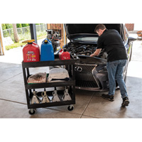 R&acirc;telier mobile, 3 tiers, 35-1/4" x 37-1/4" x 18", Capacit&eacute; 375 lb Action Paper