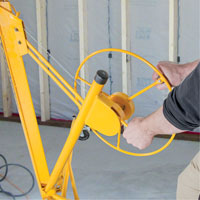 Drywall Panel Hoist Action Paper
