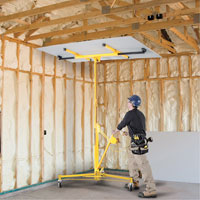Drywall Panel Hoist Action Paper