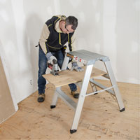 Poste de travail chevalet de sciage portatif, Cadre Aluminium, 12-1/4" p x 36" h Action Paper