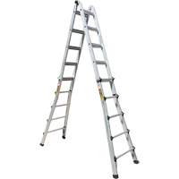 Telescoping Multi-Position Ladder, Aluminum, 300 lbs., CSA Grade 1A Action Paper