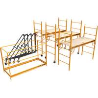 Complete 18' Drywall  Baker Scaffold Tower Set, 122" D x 236" H Action Paper