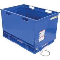 Drop Bottom Hopper, Steel, 1 cu.yd., Blue Action Paper
