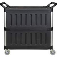 Utility Cart, 3 Tiers, 19-3/4" x 37-1/2" x 40-1/4", 250 lbs. Capacity Action Paper