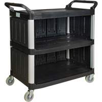 Utility Cart, 3 Tiers, 19-3/4" x 37-1/2" x 40-1/4", 250 lbs. Capacity Action Paper