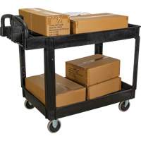 Utility Cart, 2 Tiers, 25-5/8" x 33-1/2" x 43-3/4", 550 lbs. Capacity Action Paper