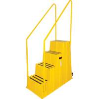 Escabeau industriel, 4 marches, 44" x 22-1/4" x Hauteur 65-1/8" Action Paper