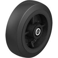 Black Rubber on Black Cast Iron Core Wheel, 12" (304.8 mm) Dia. x 2-1/2" (64 mm) W, 396.8 lbs. (180 kg) Capacity Action Paper