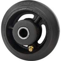 Mold-On Rubber Wheel, 4" (102 mm) Dia. x 1-1/2" (38 mm) W, 350 lbs. (158 kg.) Capacity Action Paper