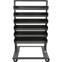 Single-Sided Heavy Duty A-Frame Cart with 6 Trays, 38" x 25" x 63", 2500 lbs. Capacity Action Paper