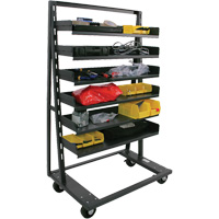 Single-Sided Heavy Duty A-Frame Cart with 6 Trays, 38" x 25" x 63", 2500 lbs. Capacity Action Paper