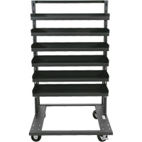 Single-Sided Heavy Duty A-Frame Cart with 6 Lipped Trays, 38" x 25" x 63", 2500 lbs. Capacity Action Paper