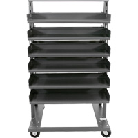 Double-Sided Heavy Duty A-Frame Cart with 12 Trays, 38" x 30" x 63", 2500 lbs. Capacity Action Paper