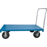 Heavy-Duty Platform Truck, 48" L x 24" W, 1200 lbs. Capacity, Flat Free Casters Action Paper
