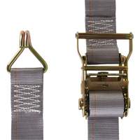 Tendeur d'arrimage utilitaire robuste, Crochet en J, 2" la x 16' lo, Charge d'utilisation 500 lb (227 kg) Action Paper
