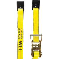 Winch Strap, Flat Hook, 2" W x 30' L, 3335 lbs. (1512 kg) Working Load Limit Action Paper