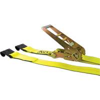 Winch Strap, Flat Hook, 3" W x 30' L, 5400 lbs. (2449 kg) Working Load Limit Action Paper