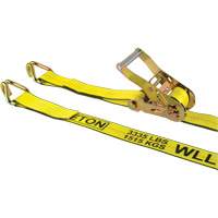 Tendeur d'arrimage pour treuil, Crochet en J, 2" , 30' , Charge d'utilisation max. 3335 lb (1512 kg) Action Paper