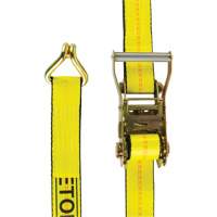 Tendeur d'arrimage pour treuil, Crochet en J, 2" , 30' , Charge d'utilisation max. 3335 lb (1512 kg) Action Paper