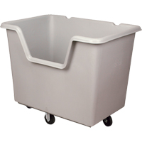 Starcart Easy-Access Box Truck, Polyethylene, 46" L x 31" W x 49" H, 24 cu. ft. Volume, 900 lbs. Capacity Action Paper