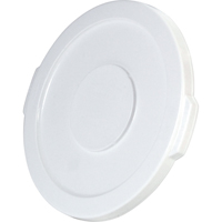 Round Brute&reg; Tops, Flat Lid, Plastic/Polyethylene, Fits Container Size: 15-5/8" Dia. Action Paper