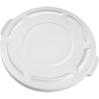 Round Brute&reg; Tops, Flat Lid, Plastic/Polyethylene, Fits Container Size: 19-7/8" Dia. Action Paper