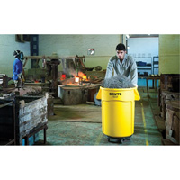 Chariot &agrave; visser Brute, Poly&eacute;thyl&egrave;ne, Noir, Convient aux contenants 20 - 55 US gal. Action Paper