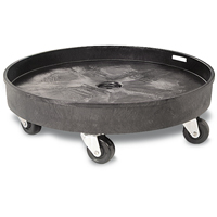 Socle roulant pour contenant &agrave; d&eacute;chets, Poly&eacute;thyl&egrave;ne, Noir Action Paper