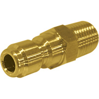 1/4" Male Brass Plated Quick Disconnect Plug Action Paper