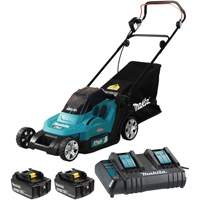 36V 5.0 Ah LXT Lawn Mower Kit, Push Walk-Behind, Battery Powered, 17" Cutting Width Action Paper