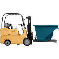 Self-Dumping Hopper, Steel, 3/4 cu.yd., Blue Action Paper