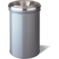 Cease-Fire&reg; Waste Cans, Metal, 4.5 US Gal. Action Paper