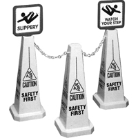 "Caution" Lamba Traffic Cones, English with Pictogram Action Paper