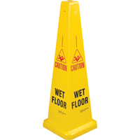 "Wet Floor" Lamba Traffic Cones, English with Pictogram Action Paper