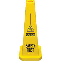 "Safety First" Lamba Traffic Cones, English with Pictogram Action Paper