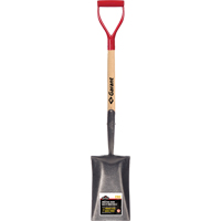 Pro Garden Spade, Wood, Forged Steel Blade, D-Grip Handle, 25-1/2" Long Action Paper