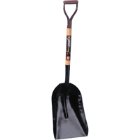 Grain & Coal Scoop Shovel, Wood, Tempered Steel Blade, D-Grip Handle, 27-3/4" Length Action Paper
