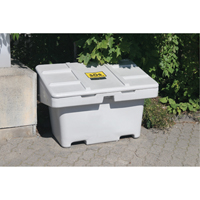 Salt Sand Container SOS™, With Hasp, 72" x 36" x 36", 36 cu. Ft., Grey NJ120 | Action Paper