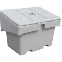 Salt Sand Container SOS, With Hasp, 42" x 29" x 30", 11 cu. Ft., Grey Action Paper