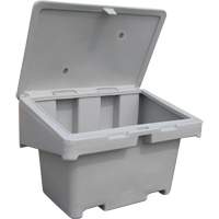 Salt Sand Container SOS, With Hasp, 42" x 29" x 30", 11 cu. Ft., Grey Action Paper