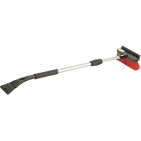 Snow Brooms, Telescopic, Nylon Polyethylene Blade, 36" Long, Red Action Paper