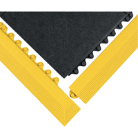 24/Seven&reg; Matting, Rubber, 3' W x 3' L, 5/8" Thick, Black Action Paper