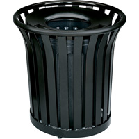 Americana Series Open-Top Waste Receptacle, Steel, 36 US gal. Action Paper