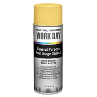 Industrial Enamel Paint, Yellow, Gloss, 10 oz., Aerosol Can NI473 | Action Paper