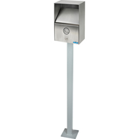 Smoking Receptacles, Wall-Mount, Stainless Steel, 3.3 Litres Capacity, 13-1/2" Height NI743 | Action Paper