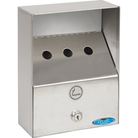 Smoking Receptacles, Wall-Mount, Stainless Steel, 1 Litres Capacity, 9" Height NI746 | Action Paper