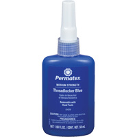 Removable Strength Threadlocker, Blue, Medium, 50 ml, Bottle Action Paper