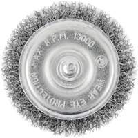Shaft Mounted Crimped Cup Brush Action Paper