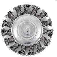 EKR275-20 Shaft-Mounted Knot Twisted Radial Brush, 3", .02" Fill, 1/4" Shank Action Paper