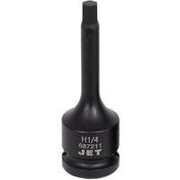 Impact Bit Socket, Hex, 1/4" x 3" L, 1/2" Drive Action Paper